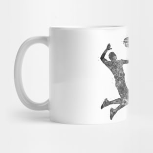 Volleyball player man black and white Mug